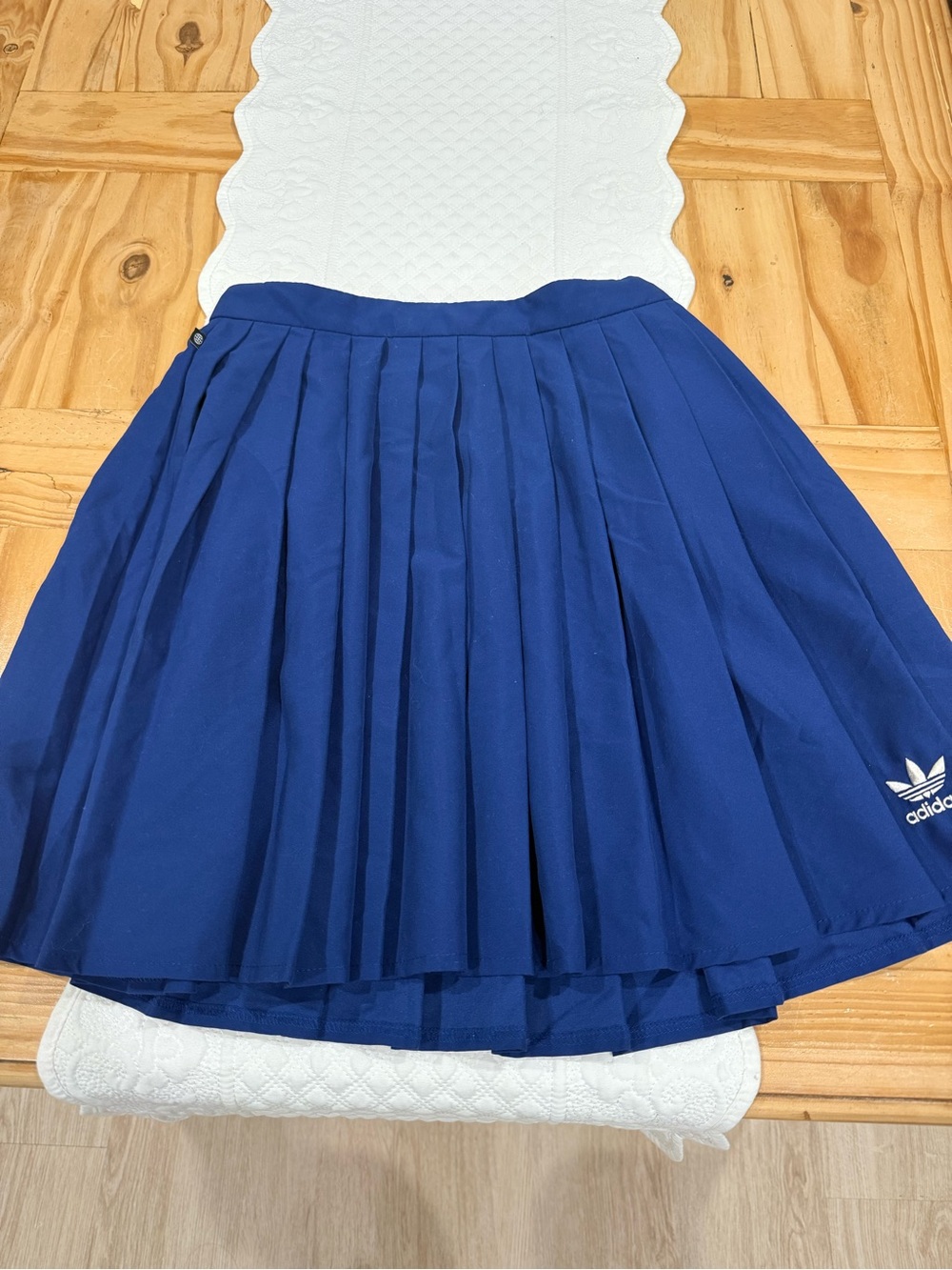 Adidas Originals Blue Pleated Tennis Skirt | Women’s US 4 | Trefoil Logo